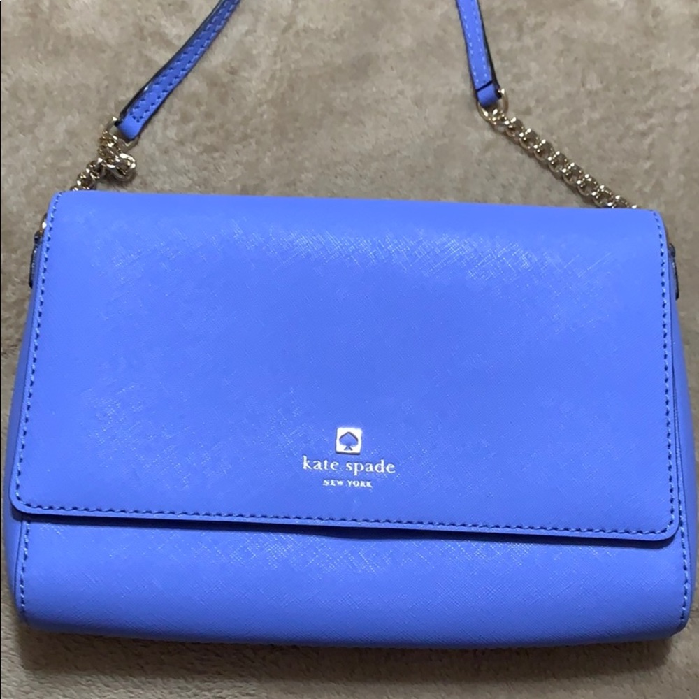 Kate Spade Blue Leather Cross Body Bag